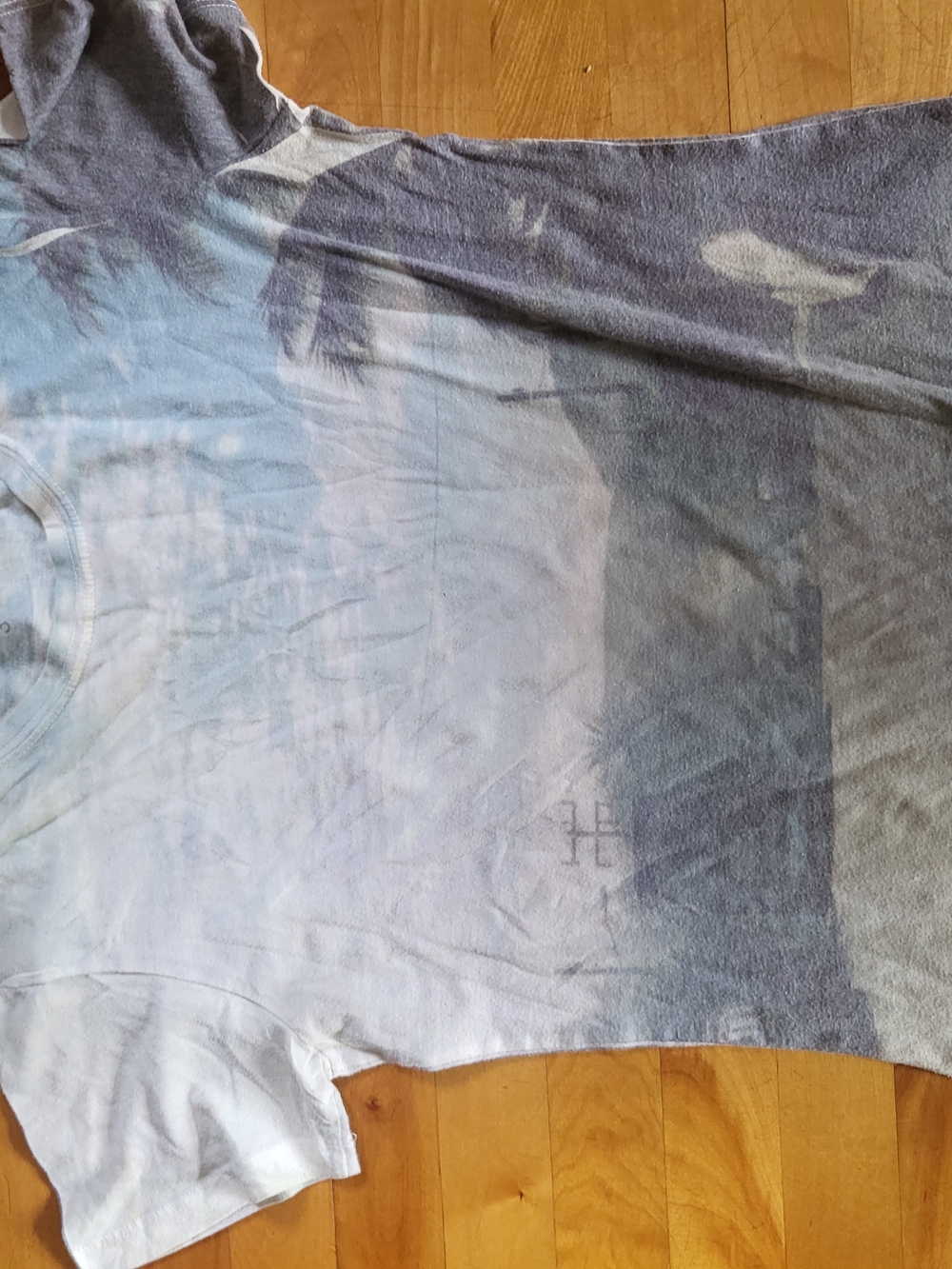Paper Denim & Cloth Gray and White Ombre Short Sleeve Tee